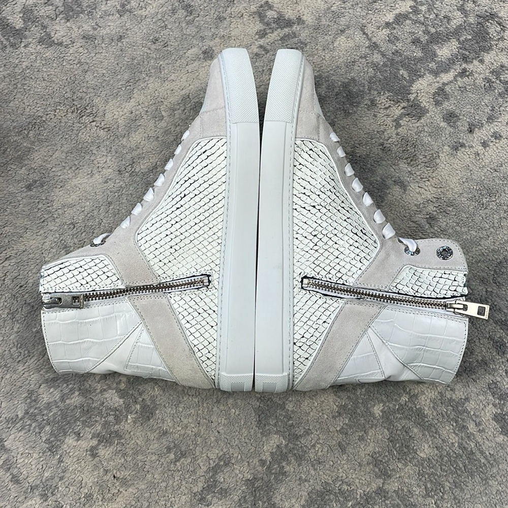 NIB Zadig & Voltaire High Flash Keith Leather High Top Sneakers White Sz 41 - Picture 11 of 16